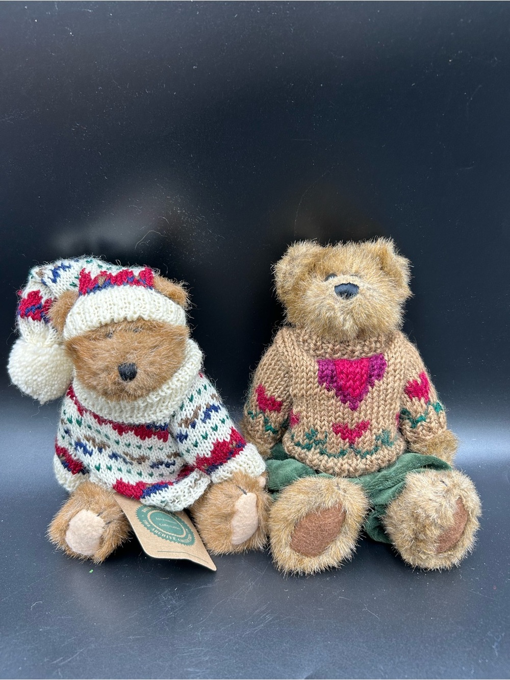 Boyds Bears Plush Lot Knit Sweater Winter Outfit Teddy Bear Collection Set